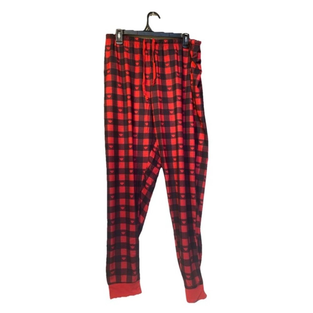 Red and Black Buffalo Check Bear Pants Adult Unisex Large 32" Inseam Pockets